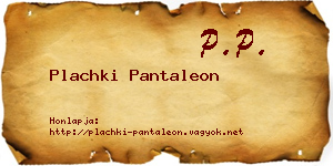 Plachki Pantaleon névjegykártya